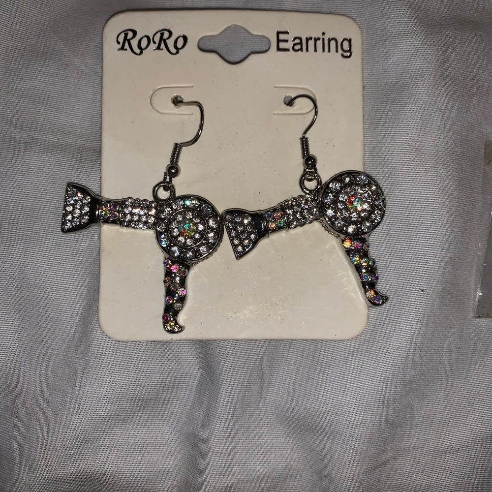 NEW! “Blow Dryer” Bling Earrings